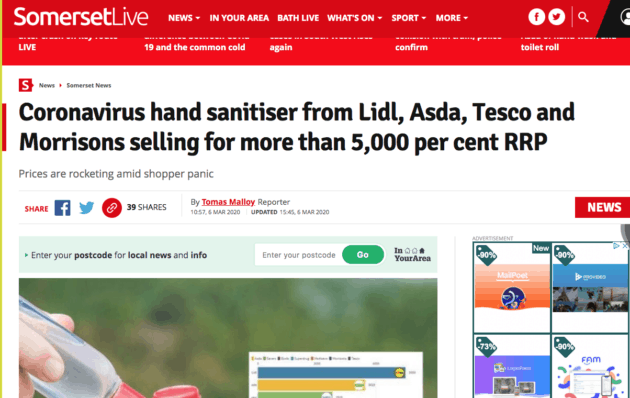 Hand Sanitizer stolen from hospitals Corona Virus